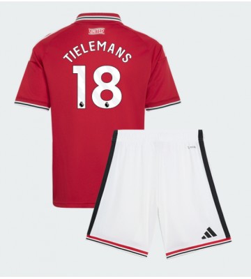 Manchester United Youri Tielemans #18 Hjemmebanetrøje Børn 2026-27 Kortærmet (+ Korte bukser)